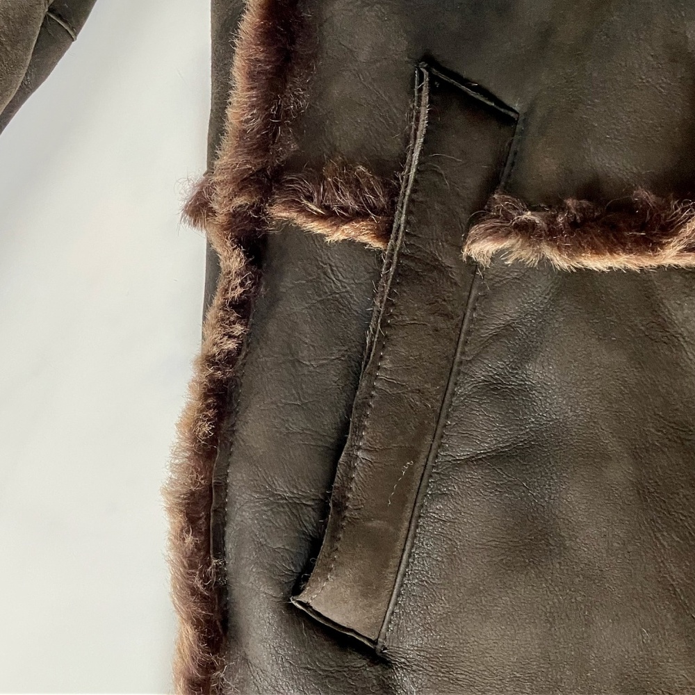 LIMITED EDITION John Varvatos Leather/Shearling w/HOOD Coat EU 50 /US 40 LARGE - Picture 6 of 12